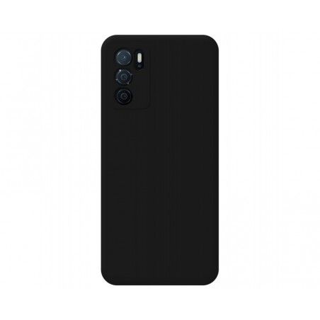 Funda Silicona Líquida Ultra Suave para Oppo A16 / A16s color Negra
