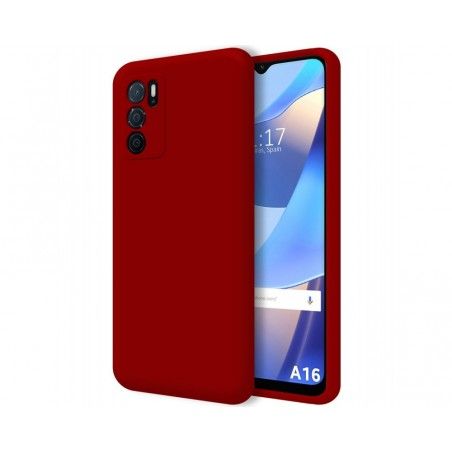 Funda Silicona Líquida Ultra Suave para Oppo A16 / A16s color Roja