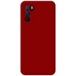 Funda Silicona Líquida Ultra Suave para Oppo A16 / A16s color Roja 2