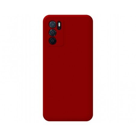 Funda Silicona Líquida Ultra Suave para Oppo A16 / A16s color Roja
