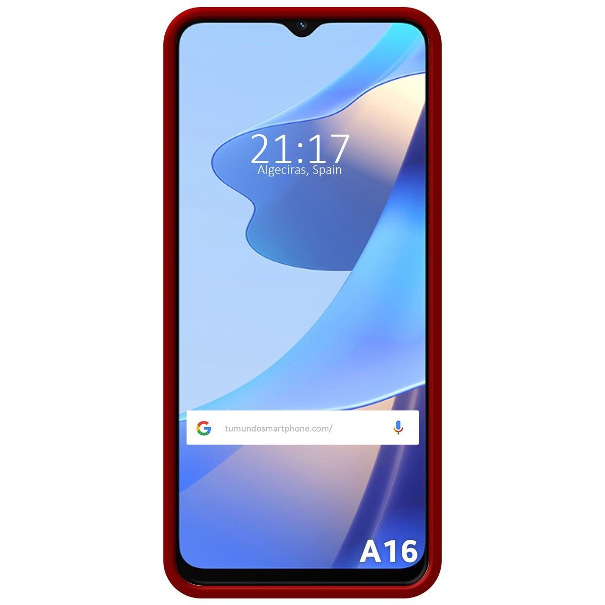 Funda Silicona Líquida Ultra Suave para Oppo A16 / A16s color Roja