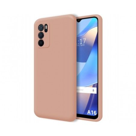 Funda Silicona Líquida Ultra Suave para Oppo A16 / A16s color Rosa
