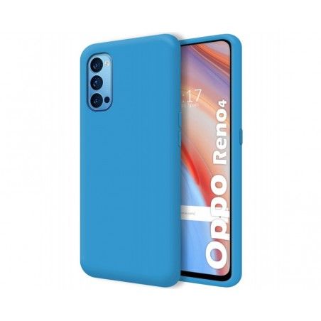 Funda Silicona Líquida Ultra Suave para Oppo Reno 4 5G color Azul