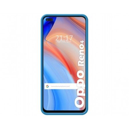 Funda Silicona Líquida Ultra Suave para Oppo Reno 4 5G color Azul