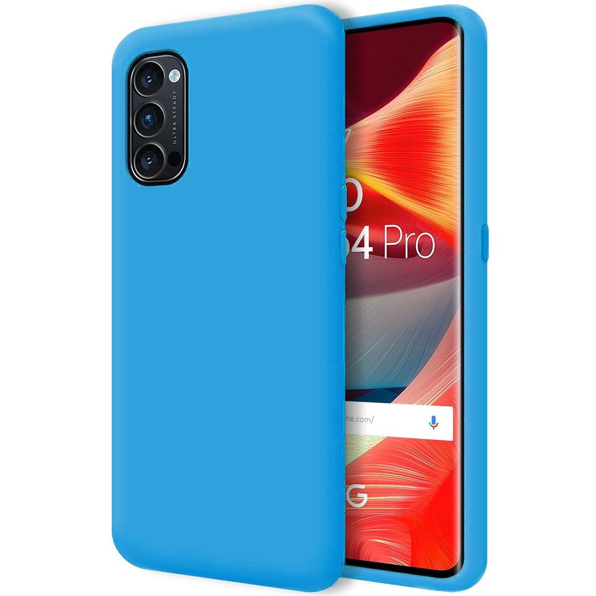 Funda Silicona Líquida Ultra Suave para Oppo Reno 4 Pro 5G color Azul