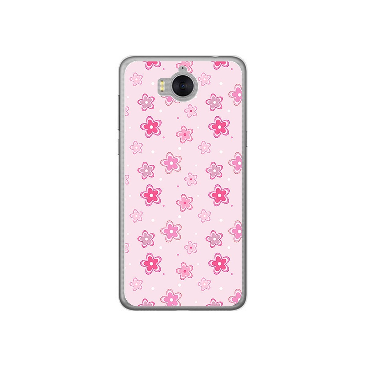 Funda Gel Tpu para Huawei Y6 2017 Diseño Flores Dibujos