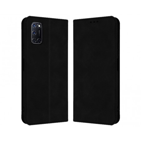 Funda Polipiel con tarjetero para Oppo A52 / A72 color Negra