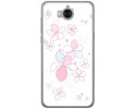Funda Gel Tpu para Huawei Y6 2017 Diseño Flores Minimal Dibujos