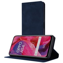 Funda Polipiel con tarjetero para Oppo A54 5G / A74 5G color Azul