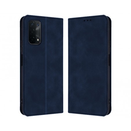 Funda Polipiel con tarjetero para Oppo A54 5G / A74 5G color Azul