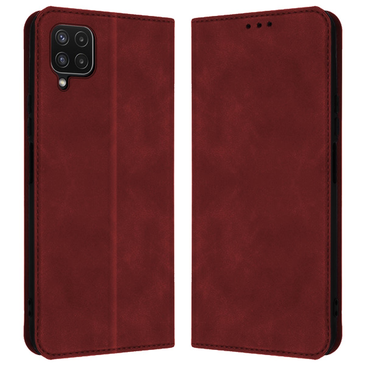 Funda Polipiel con tarjetero para Samsung Galaxy A22 4G / M22 color Roja