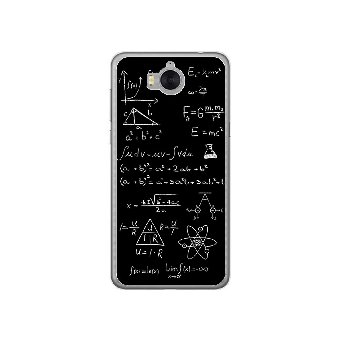 Funda Gel Tpu para Huawei Y6 2017 Diseño Formulas Dibujos