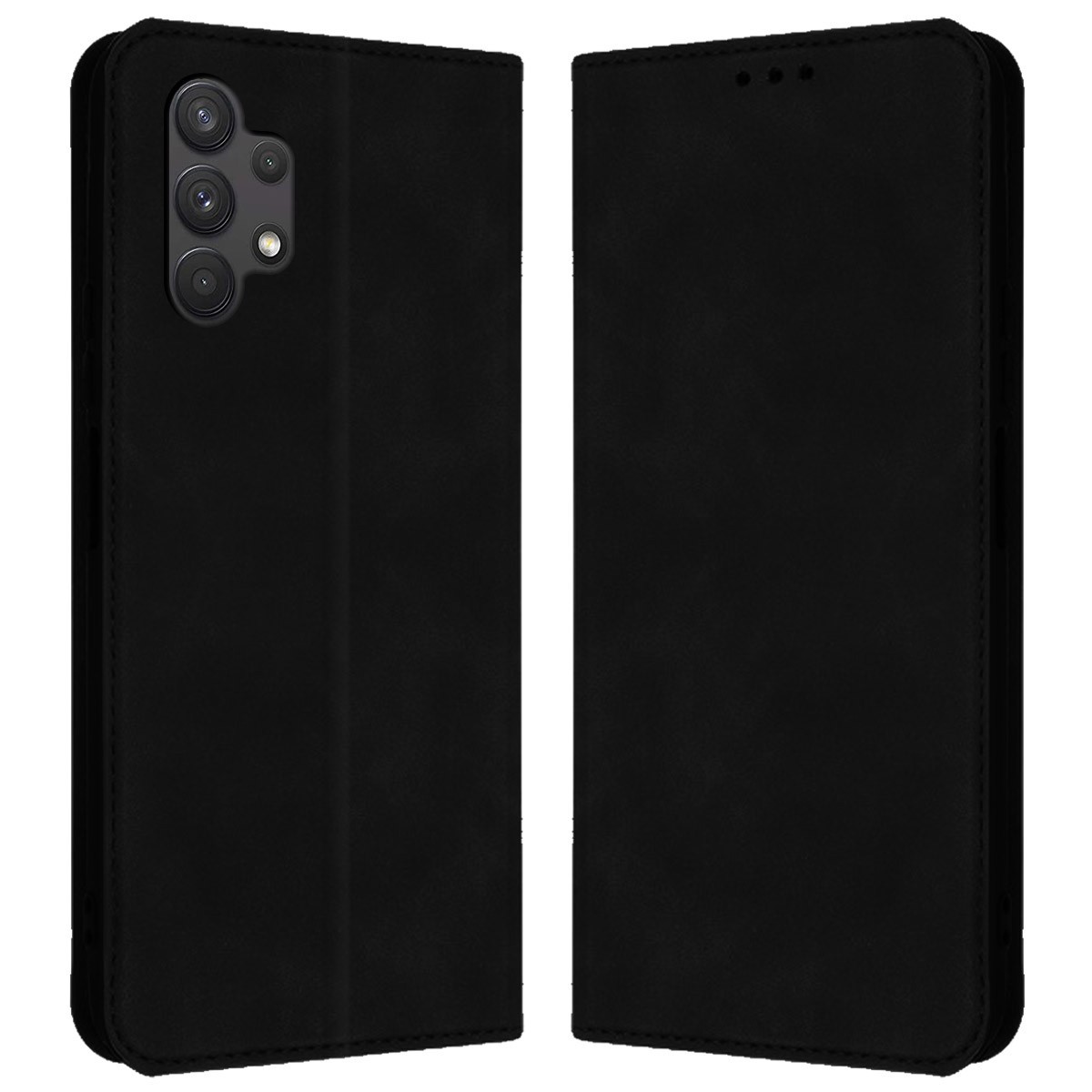 Funda Polipiel con tarjetero para Samsung Galaxy A32 4G color Negra