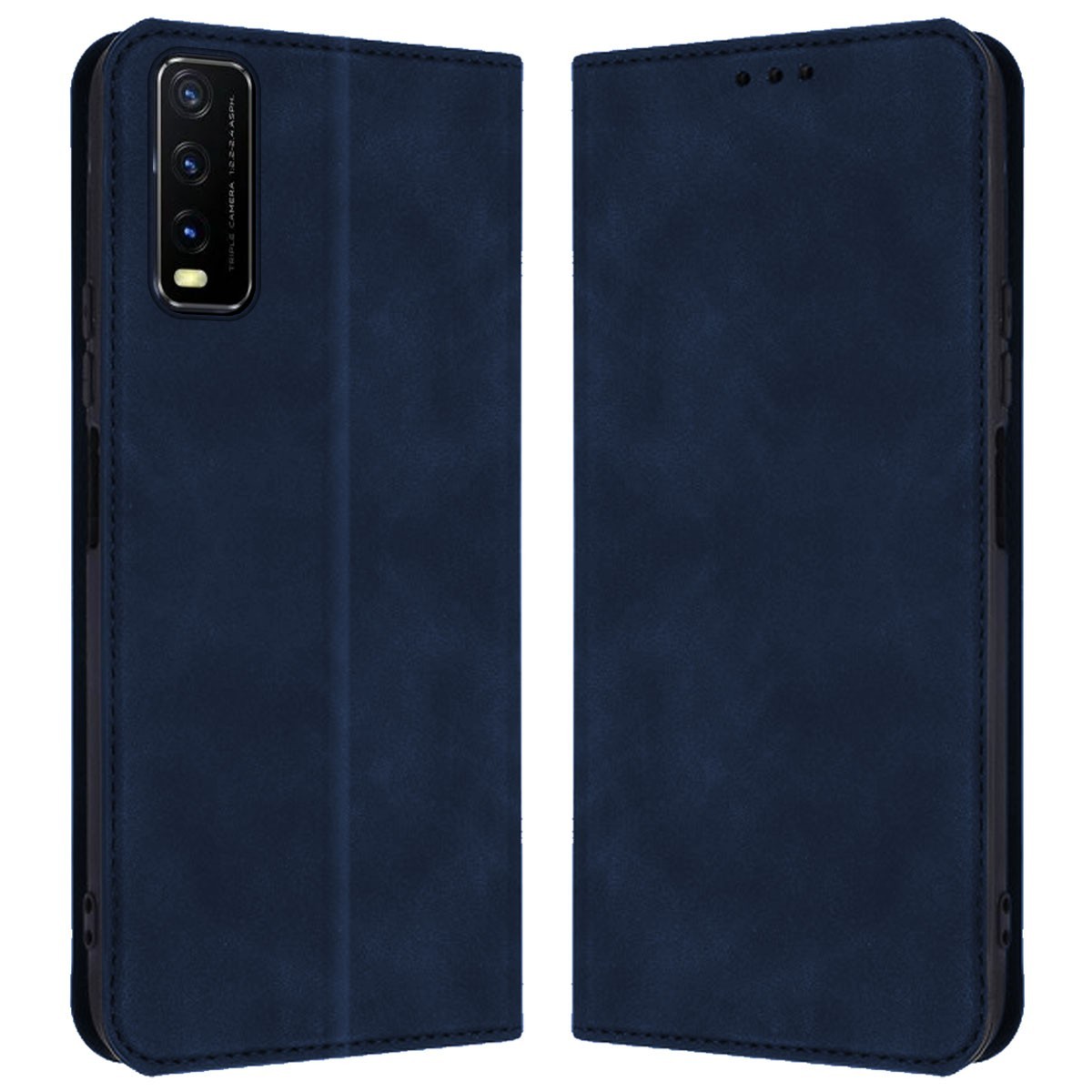 Funda Polipiel con tarjetero para Vivo Y20s / Y11s color Azul