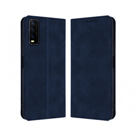 Funda Polipiel con tarjetero para Vivo Y20s / Y11s color Azul