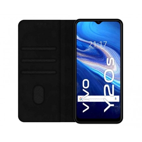 Funda Polipiel con tarjetero para Vivo Y20s / Y11s color Negra