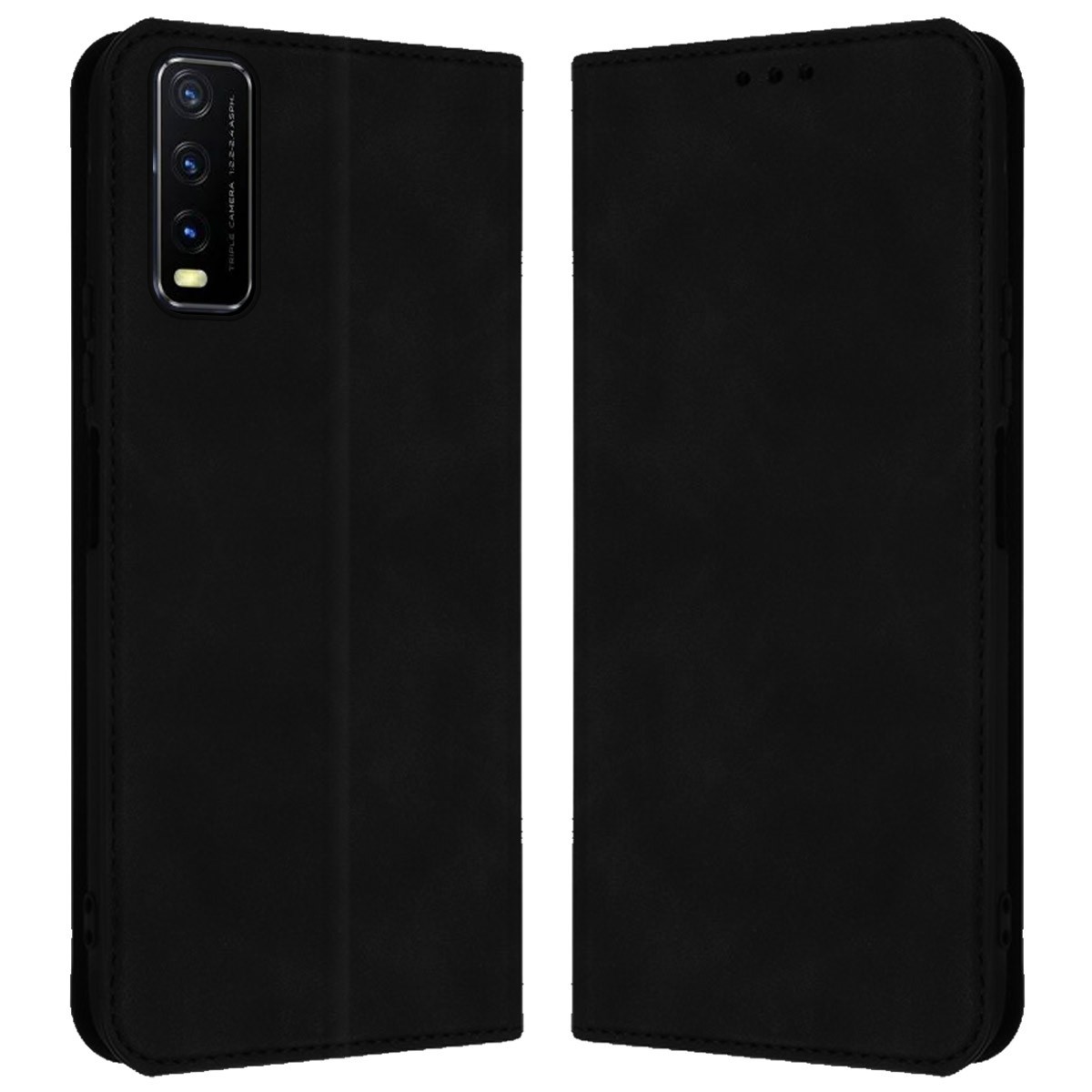 Funda Polipiel con tarjetero para Vivo Y20s / Y11s color Negra