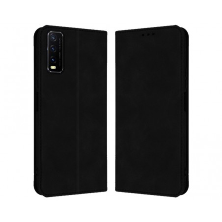 Funda Polipiel con tarjetero para Vivo Y20s / Y11s color Negra
