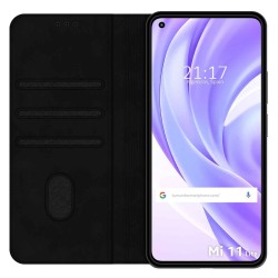 Funda Polipiel con tarjetero para Xiaomi Mi 11 Lite 4G / 5G / 5G NE color Negra 2