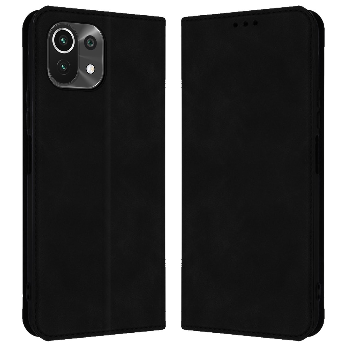 Funda Polipiel con tarjetero para Xiaomi Mi 11 Lite 4G / 5G / 5G NE color Negra