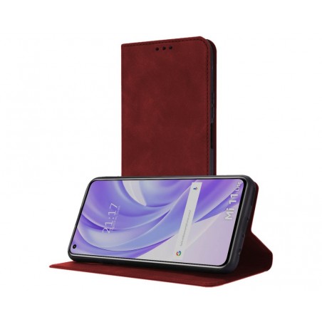 Funda Polipiel con tarjetero para Xiaomi Mi 11 Lite 4G / 5G / 5G NE color Roja