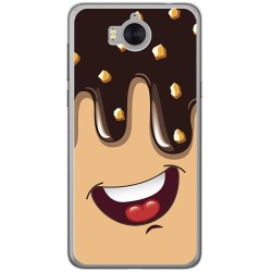 Funda Gel Tpu para Huawei Y6 2017 Diseño Helado Chocolate Dibujos