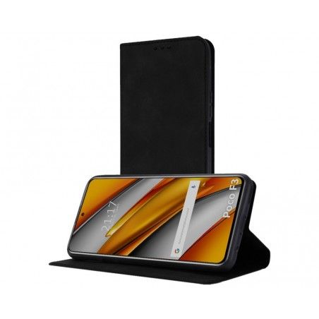 Funda Polipiel con tarjetero para Xiaomi POCO F3 5G / Mi 11i 5G color Negra