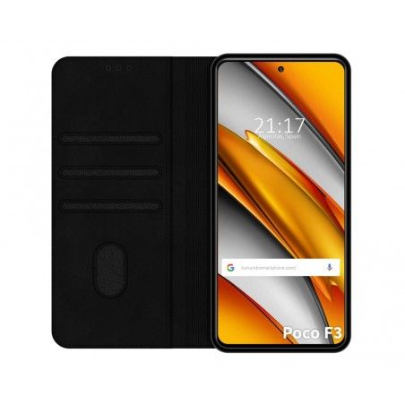 Funda Polipiel con tarjetero para Xiaomi POCO F3 5G / Mi 11i 5G color Negra