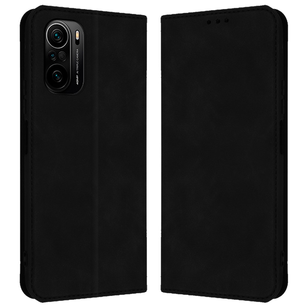 Funda Polipiel con tarjetero para Xiaomi POCO F3 5G / Mi 11i 5G color Negra