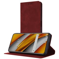 Funda Polipiel con tarjetero para Xiaomi POCO F3 5G / Mi 11i 5G color Roja