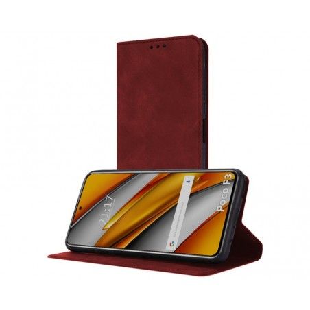 Funda Polipiel con tarjetero para Xiaomi POCO F3 5G / Mi 11i 5G color Roja