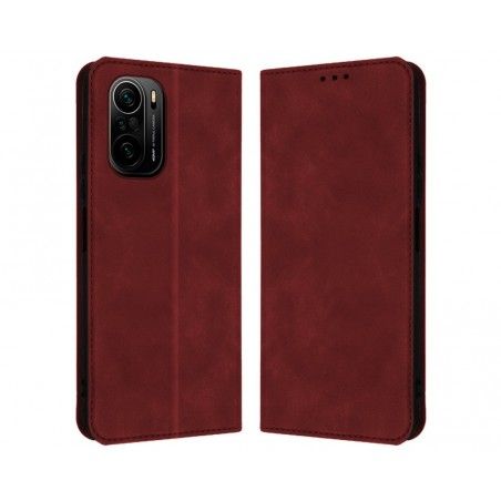 Funda Polipiel con tarjetero para Xiaomi POCO F3 5G / Mi 11i 5G color Roja
