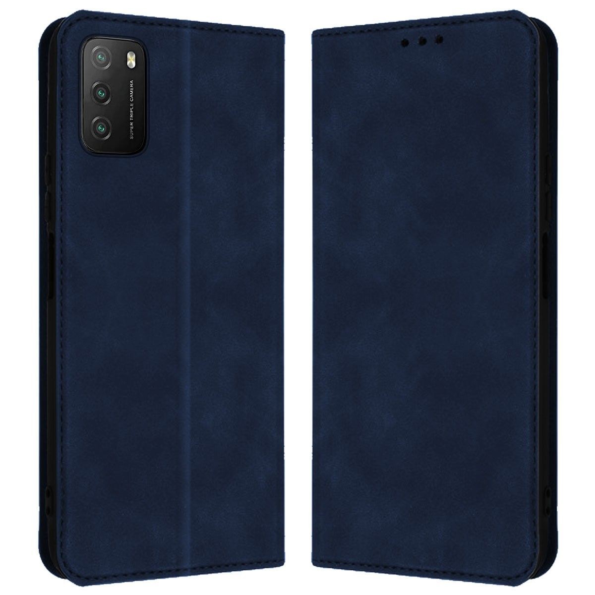 Funda Polipiel con tarjetero para Xiaomi POCO M3 / Redmi 9T color Azul