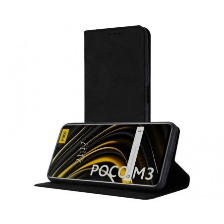 Funda Polipiel con tarjetero para Xiaomi POCO M3 / Redmi 9T color Negra