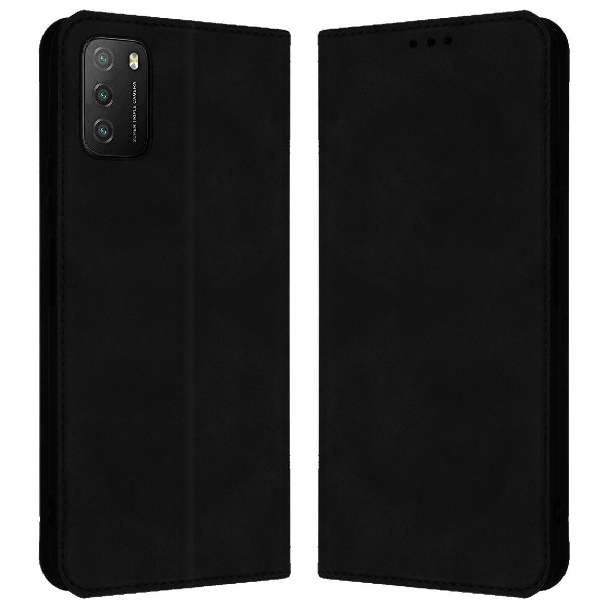 Funda Polipiel con tarjetero para Xiaomi POCO M3 / Redmi 9T color Negra