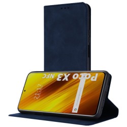 Funda Polipiel con tarjetero para Xiaomi POCO X3 NFC / X3 Pro color Azul
