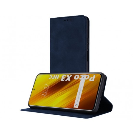 Funda Polipiel con tarjetero para Xiaomi POCO X3 NFC / X3 Pro color Azul