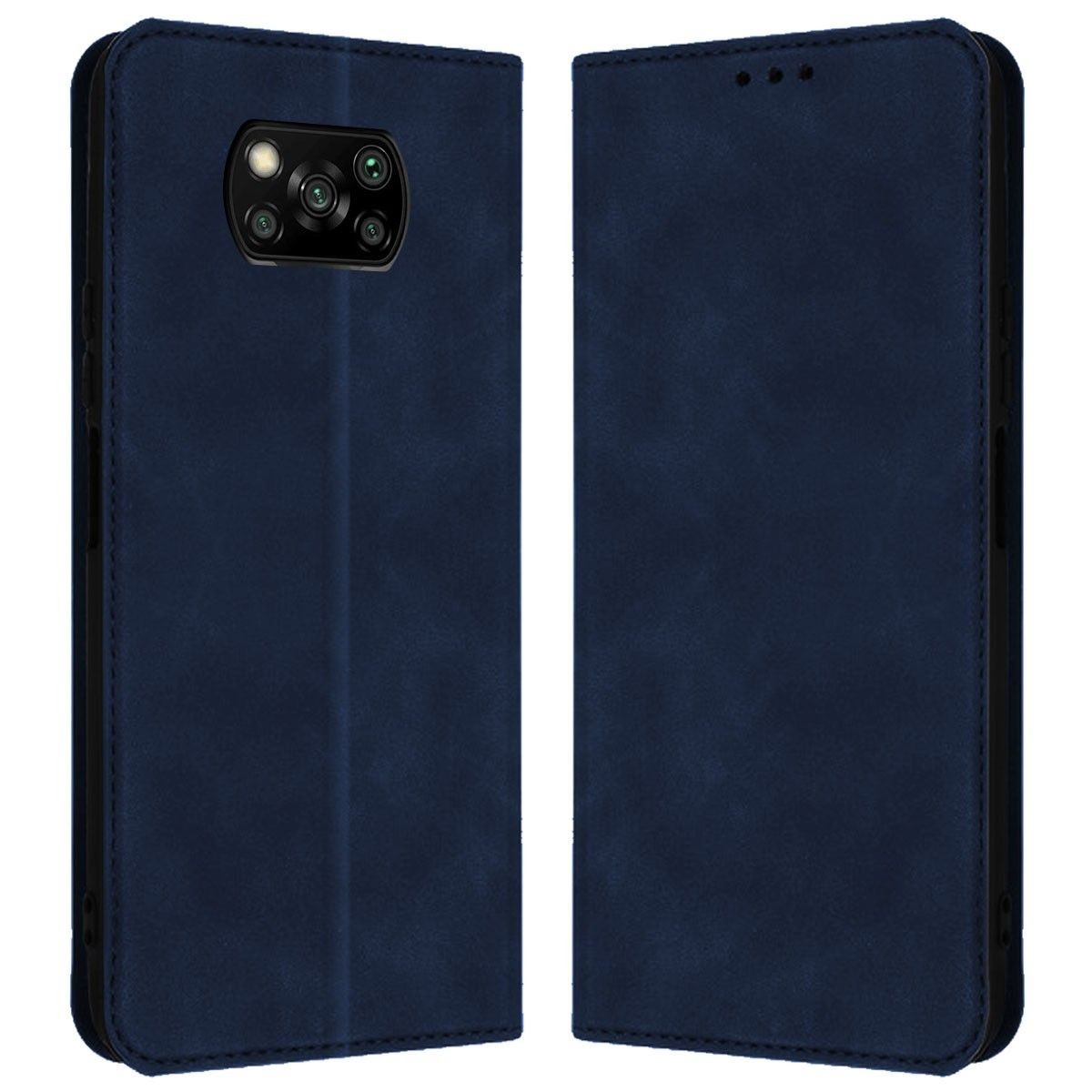 Funda Polipiel con tarjetero para Xiaomi POCO X3 NFC / X3 Pro color Azul