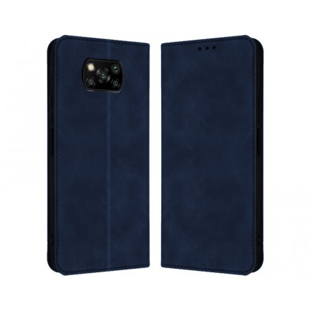 Funda Polipiel con tarjetero para Xiaomi POCO X3 NFC / X3 Pro color Azul