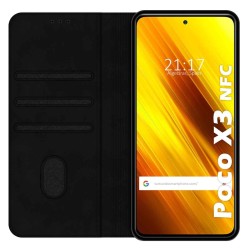 Funda Polipiel con tarjetero para Xiaomi POCO X3 NFC / X3 Pro color Negra 2