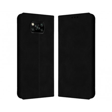 Funda Polipiel con tarjetero para Xiaomi POCO X3 NFC / X3 Pro color Negra