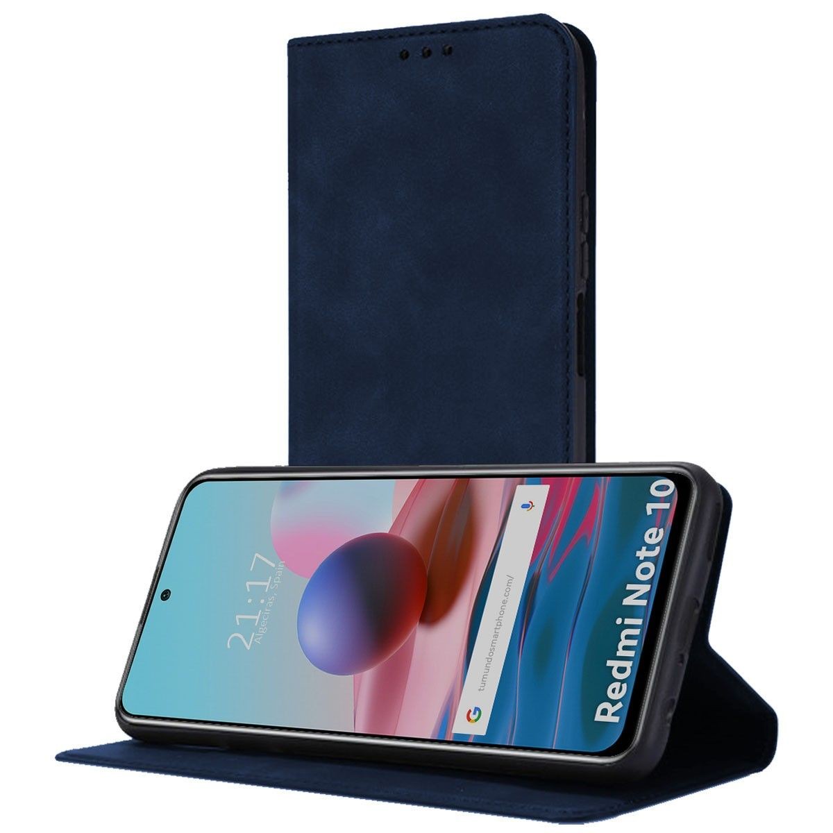 Funda Polipiel con tarjetero para Xiaomi Redmi Note 10 / 10S color Azul