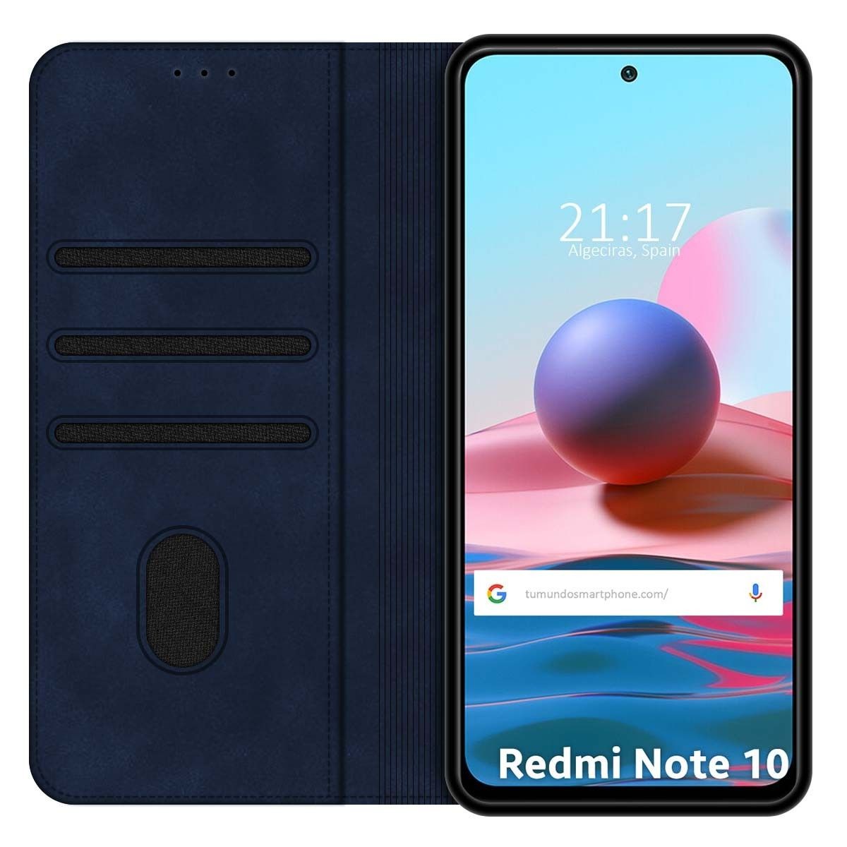 Funda Polipiel con tarjetero para Xiaomi Redmi Note 10 / 10S color Azul