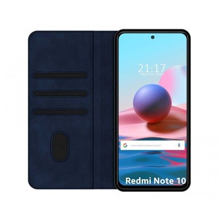 Funda Polipiel con tarjetero para Xiaomi Redmi Note 10 / 10S color Azul