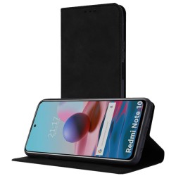 Funda Polipiel con tarjetero para Xiaomi Redmi Note 10 / 10S color Negra