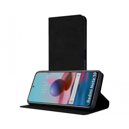 Funda Polipiel con tarjetero para Xiaomi Redmi Note 10 / 10S color Negra