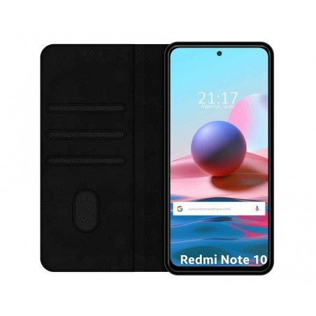 Funda Polipiel con tarjetero para Xiaomi Redmi Note 10 / 10S color Negra