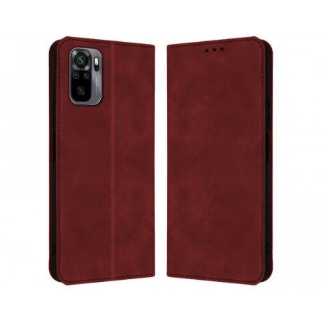 Funda Polipiel con tarjetero para Xiaomi Redmi Note 10 / 10S color Roja