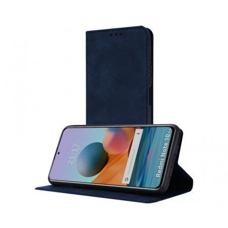 Funda Polipiel con tarjetero para Xiaomi Redmi Note 10 Pro color Azul