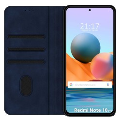 Funda Polipiel con tarjetero para Xiaomi Redmi Note 10 Pro color Azul 2